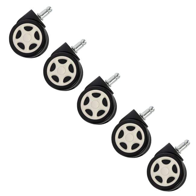 HM11742.04 ΑΝΤΑΛΛΑΚΤΙΚΑ ΣΕΤ 5ΤΜΧ ΡΟΔΑΚΙΑ ΑΠΟ ΚΑΡΕΚΛΑ ΓΡΑΦΕΙΟΥ ΑΣΠΡΟ-ΜΑΥΡΟ HM11742.04 - Image 1