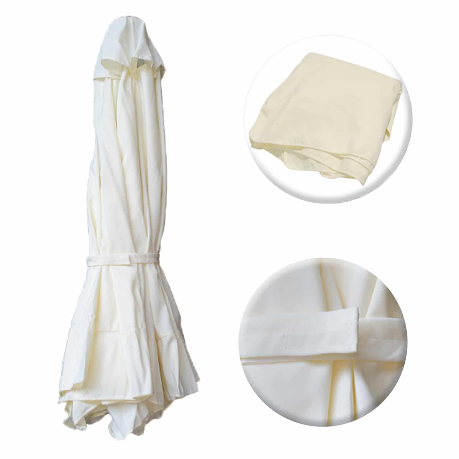 HM6002 ΑΝΤΑΛΛΑΚΤΙΚΟ ΠΑΝΙ ΓΙΑ ΟΜΠΡΕΛΑ HM6002 4Χ4m ΜΕ 8 ΑΚΤΙΝΕΣ (+12 ΒΟΗΘΗΤΙΚΕΣ)--ΕΚΡΟΥ - Image 1