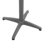 ΒΑΣΗ ΑΛΟΥΜΙΝΙΟΥ 4ΝΥΧΗ 66Χ66X69Υεκ. ΜΕ ΣΤΑΥΡΟ 45x45εκ. HM448.04 ΓΚΡΙ - Image 5