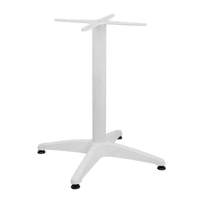 HM448.02 ΒΑΣΗ ΑΛΟΥΜΙΝΙΟΥ 4ΝΥΧΗ 66x66x69Υεκ. ΜΕ ΣΤΑΥΡΟ 45x45εκ. HM448.02 ΛΕΥΚΗ - Image 1