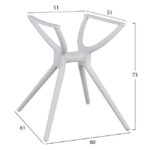 ΒΑΣΗ ΠΟΛΥΠΡΟΠΥΛΕΝΙΟΥ ΛΕΥΚΗ HM462.02 ΓΙΑ ΕΠΙΦΑΝΕΙΑ 80Χ80 - Image 2