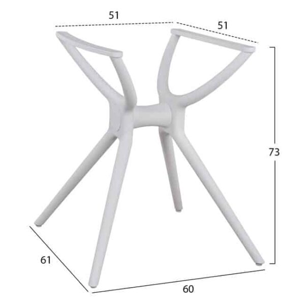 ΒΑΣΗ ΠΟΛΥΠΡΟΠΥΛΕΝΙΟΥ ΛΕΥΚΗ HM462.02 ΓΙΑ ΕΠΙΦΑΝΕΙΑ 80Χ80 - Image 2