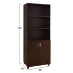 ΒΙΒΛΙΟΘΗΚΗ ΓΡΑΦΕΙΟΥ VANCE ΕΠΑΓΓΕΛΜΑΤΙΚΗ WENGE HM2055.12 80Χ40Χ190Υ εκ. - Image 2