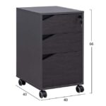 ΕΠΑΓΓΕΛΜΑΤΙΚΗ ΣΥΡΤΑΡΙΕΡΑ ΓΡΑΦΕΙΟΥ ΜΕ ΡΟΔΑΚΙΑ ROSEWOOD HM2108 40X40X66Y εκ. - Image 2