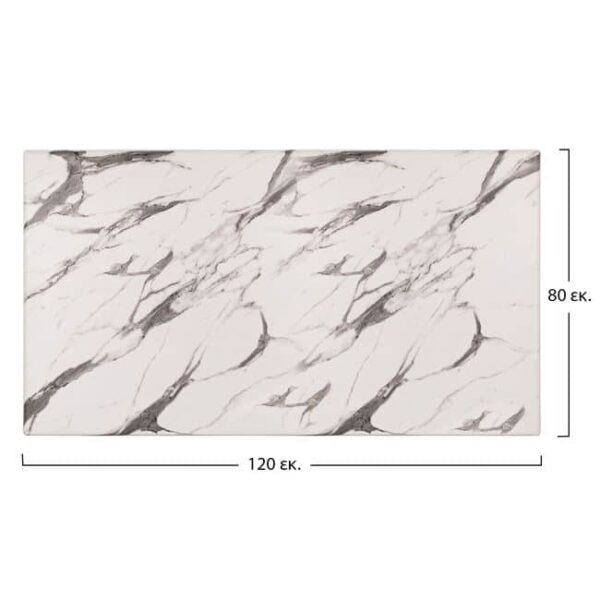 ΕΠΙΦΑΝΕΙΑ ΤΡΑΠΕΖΙΟΥ WERZALIT 120Χ80Χ3.5εκ. MARBLE WHITE-GREY 5657 HM5630.11 - Image 2