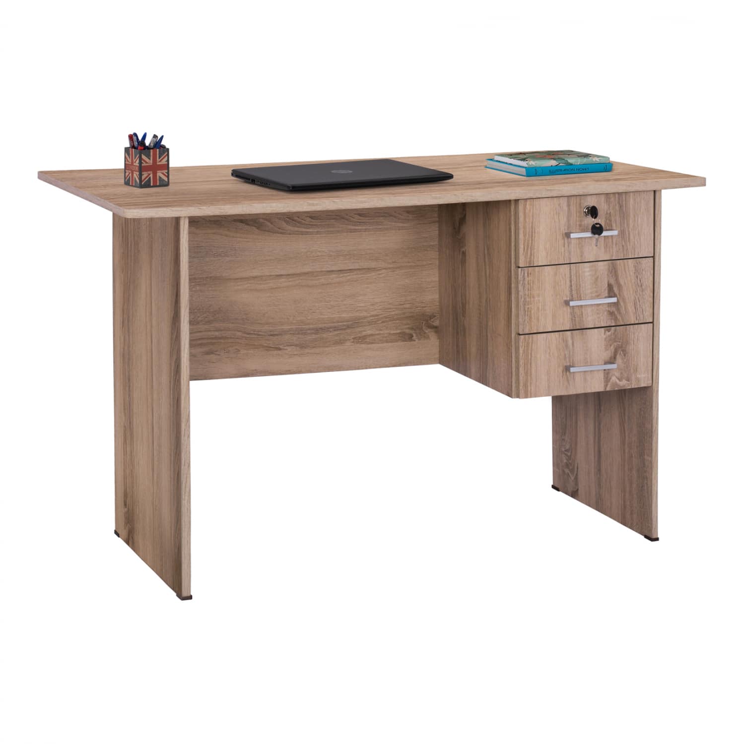 HM2268.02 ΓΡΑΦΕΙΟ ΜΕΛΑΜΙΝΗΣ HAYDEN 120x60x75Υεκ. ΜΕ 3 ΣΥΡΤΑΡΙΑ ΣΕ ΧΡΩΜΑ SONAMA HM2268.02 - Image 1