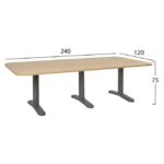 ΓΡΑΦΕΙΟ ΣΥΝΕΔΡΙΑΣΕΩΝ WALVIA ΕΠΑΓΓΕΛΜΑΤΙΚΟ ΟΞΙΑ HM2047.11 240X120X75Υ εκ. - Image 2