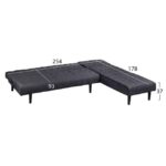 ΚΑΝΑΠΕΣ ΚΡΕΒΑΤΙ ΓΩΝΙΑ ΑΝΑΣΤΡΕΨΙΜΗ ZELDA HM3154.01 ΜΕ ΓΚΡΙ ΥΦΑΣΜΑ 254X163X74Y εκ. - Image 3
