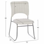 ΚΑΡΕΚΛΑ QUENTI HM1071.02 ΛΕΥΚΗ 52x60x85 εκ. - Image 2