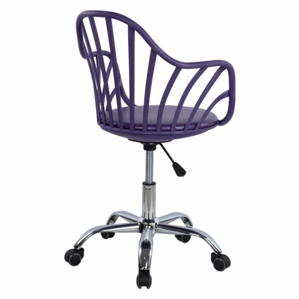 ΚΑΡΕΚΛΑ ΓΡΑΦΕΙΟΥ BECKY HM8457.06 ΣΕ ΜΩΒ ΧΡΩΜΑ 57Χ58Χ93 ΕΚ - Image 5