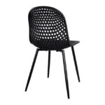 ΚΑΡΕΚΛΑ ΠΟΛΥΠΡΟΠΥΛΕΝΙΟΥ MILANA HM8512.02 ΜΑΥΡΗ ΜΕ ΜΕΤΑΛΛΙΚΑ ΠΟΔΙΑ 45x51x84 εκ - Image 3