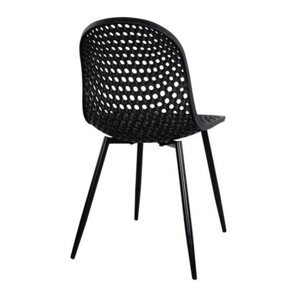 ΚΑΡΕΚΛΑ ΠΟΛΥΠΡΟΠΥΛΕΝΙΟΥ MILANA HM8512.02 ΜΑΥΡΗ ΜΕ ΜΕΤΑΛΛΙΚΑ ΠΟΔΙΑ 45x51x84 εκ - Image 3