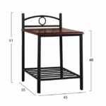 ΚΟΜΟΔΙΝΟ REVEN HM387 ΑΠΟ ΜΕΤΑΛΛΟ ΚΑΙ ΞΥΛΟ 45x35x48-61 εκ. - Image 2