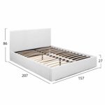 ΚΡΕΒΑΤΙ BOBBI PU ΛΕΥΚΟ ΜΕ ΑΠΟΘΗΚΕΥΤΙΚΟ ΧΩΡΟ 150x200 εκ. HM554.01 - Image 2