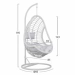 ΚΡΕΜΑΣΤΗ ΠΟΛΥΘΡΟΝΑ ΦΩΛΙΑ CALLIE HM5541.03 ΜΕ ΛΕΥΚΟ WICKER & ΜΑΞΙΛΑΡΙΑ Φ105Χ195Υ εκ. - Image 2