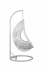 ΚΡΕΜΑΣΤΗ ΠΟΛΥΘΡΟΝΑ ΦΩΛΙΑ CALLIE HM5541.03 ΜΕ ΛΕΥΚΟ WICKER & ΜΑΞΙΛΑΡΙΑ Φ105Χ195Υ εκ. - Image 4