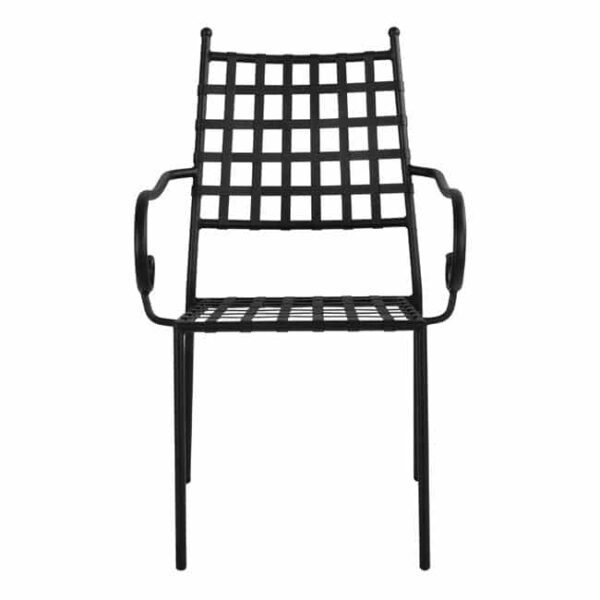 ΜΕΤΑΛΛΙΚΗ ΠΟΛΥΘΡΟΝΑ KENNEDY HM5171.11 ΣΕ ΜΑΥΡΗ ΑΠΟΧΡΩΣΗ 57x60x92 cm - Image 3