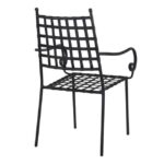 ΜΕΤΑΛΛΙΚΗ ΠΟΛΥΘΡΟΝΑ KENNEDY HM5171.11 ΣΕ ΜΑΥΡΗ ΑΠΟΧΡΩΣΗ 57x60x92 cm - Image 5