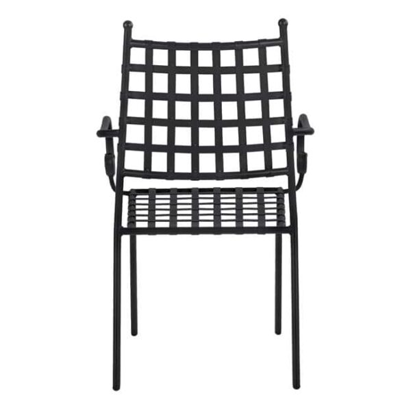 ΜΕΤΑΛΛΙΚΗ ΠΟΛΥΘΡΟΝΑ KENNEDY HM5171.11 ΣΕ ΜΑΥΡΗ ΑΠΟΧΡΩΣΗ 57x60x92 cm - Image 6