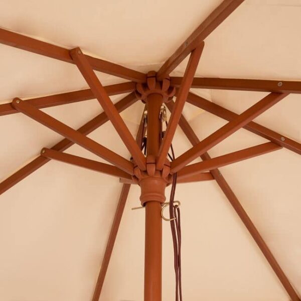 ΟΜΠΡΕΛΑ ΕΠΑΓΓΕΛΜΑΤΙΚΗ WALLER Φ2.30X2,50Y ΜΕ ΞΥΛΙΝΟ ΣΚΕΛΕΤΟ HM6021 ΜΠΕΖ - Image 4