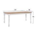 ΠΑΓΚΑΚΙ ΤΡΑΠΕΖΑΡΙΑΣ ΞΥΛΙΝΟ PAMUEL HM8281 ΦΥΣΙΚΟ ΚΑΘΙΣΜΑ ΛΕΥΚΟΣ ΣΚΕΛΕΤΟΣ 120x40x46 cm - Image 2