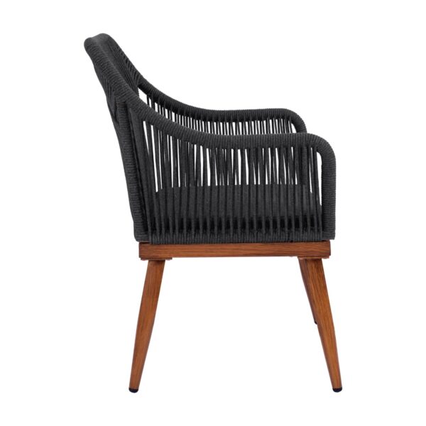 ΠΟΛΥΘΡΟΝΑ ΑΛΟΥΜΙΝΙΟΥ MYRTIA ΜΕ ΣΧΟΙΝΙ ΓΚΡΙ ΚΑΙ ΚΑΡΥΔΙ ΠΟΔΙΑ HM5549.01 62x63x90Ycm - Image 4