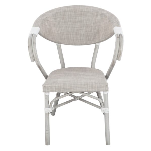 ΠΟΛΥΘΡΟΝΑ ΑΛΟΥΜΙΝΙΟΥ CLAY BAMBOO LOOK ΓΚΡΙ ΠΑΤΙΝΑ ΜΕ TEXTLINE HM5108 57x57x83cm - Image 3