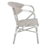 ΠΟΛΥΘΡΟΝΑ ΑΛΟΥΜΙΝΙΟΥ CLAY BAMBOO LOOK ΓΚΡΙ ΠΑΤΙΝΑ ΜΕ TEXTLINE HM5108 57x57x83cm - Image 4