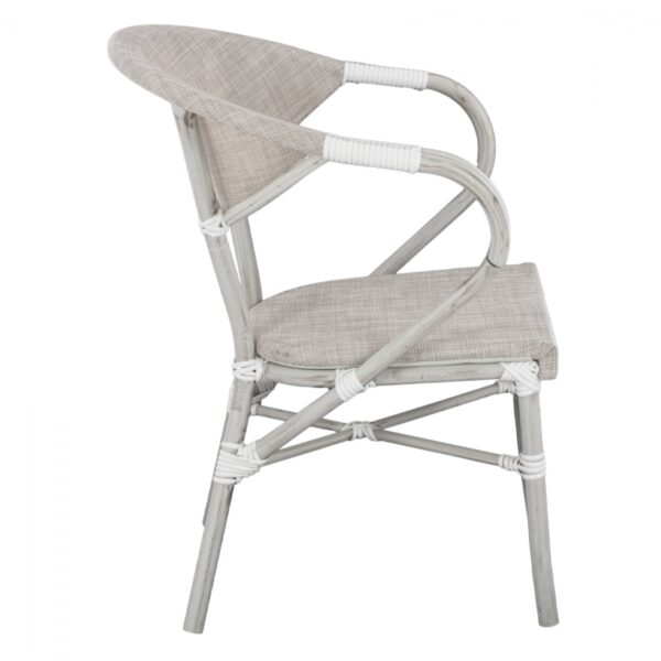 ΠΟΛΥΘΡΟΝΑ ΑΛΟΥΜΙΝΙΟΥ CLAY BAMBOO LOOK ΓΚΡΙ ΠΑΤΙΝΑ ΜΕ TEXTLINE HM5108 57x57x83cm - Image 4