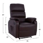 ΠΟΛΥΘΡΟΝΑ RELAX ΜΕ ΜΗΧΑΝΙΣΜΟ MASSAGE HM8316.02 ΚΑΦΕ PU 78x97x97 εκ. - Image 2