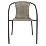 ΠΟΛΥΘΡΟΝΑ ΚΑΡΕΚΛΑ CAMEL HM5015.01 ΓΚΡΙ ΜΕΤΑΛΛΙΚΗ ΜΕ WICKER 48x48-53x72 εκ. - Image 3