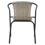 ΠΟΛΥΘΡΟΝΑ ΚΑΡΕΚΛΑ CAMEL HM5015.01 ΓΚΡΙ ΜΕΤΑΛΛΙΚΗ ΜΕ WICKER 48x48-53x72 εκ. - Image 6