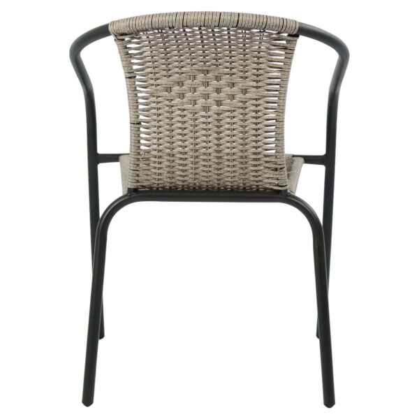 ΠΟΛΥΘΡΟΝΑ ΚΑΡΕΚΛΑ CAMEL HM5015.01 ΓΚΡΙ ΜΕΤΑΛΛΙΚΗ ΜΕ WICKER 48x48-53x72 εκ. - Image 6
