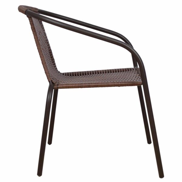 ΠΟΛΥΘΡΟΝΑ ΚΑΡΕΚΛΑ CAMEL HM5015.02 ΚΑΦΕ ΜΕΤΑΛΛΙΚΗ ΜΕ WICKER ΚΑΦΕ 48x48-53x72 cm - Image 4