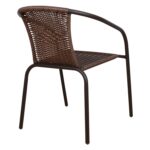 ΠΟΛΥΘΡΟΝΑ ΚΑΡΕΚΛΑ CAMEL HM5015.02 ΚΑΦΕ ΜΕΤΑΛΛΙΚΗ ΜΕ WICKER ΚΑΦΕ 48x48-53x72 cm - Image 5