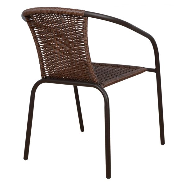 ΠΟΛΥΘΡΟΝΑ ΚΑΡΕΚΛΑ CAMEL HM5015.02 ΚΑΦΕ ΜΕΤΑΛΛΙΚΗ ΜΕ WICKER ΚΑΦΕ 48x48-53x72 cm - Image 5