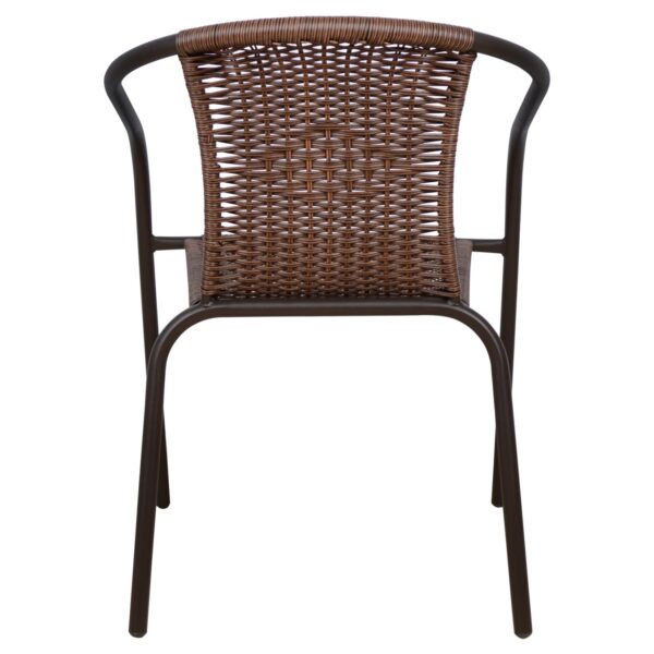 ΠΟΛΥΘΡΟΝΑ ΚΑΡΕΚΛΑ CAMEL HM5015.02 ΚΑΦΕ ΜΕΤΑΛΛΙΚΗ ΜΕ WICKER ΚΑΦΕ 48x48-53x72 cm - Image 6