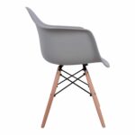 ΠΟΛΥΘΡΟΝΑ ΜΕ ΞΥΛΙΝΑ ΠΟΔΙΑ & ΚΑΘΙΣΜΑ ΓΚΡΙ MIRTO HM005.10 64x60x81Υ εκ. - Image 4