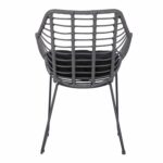 ΠΟΛΥΘΡΟΝΑ ΜΕΤΑΛΛΙΚΗ ΜΕ ΜΑΣΙΦ ΣΚΕΛΕΤΟ ΜΑΥΡΟ ΜΑΤ ΜΕ WICKER ΓΚΡΙ MOKA 60x56x84Υ εκ.HM5300.10 - Image 6