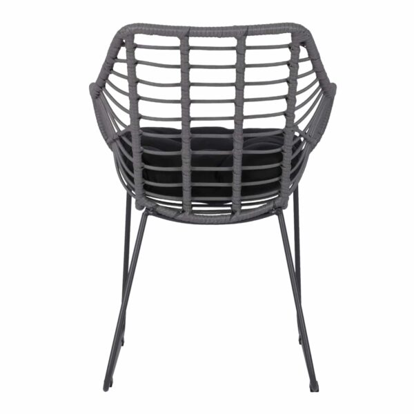 ΠΟΛΥΘΡΟΝΑ ΜΕΤΑΛΛΙΚΗ ΜΕ ΜΑΣΙΦ ΣΚΕΛΕΤΟ ΜΑΥΡΟ ΜΑΤ ΜΕ WICKER ΓΚΡΙ MOKA 60x56x84Υ εκ.HM5300.10 - Image 6