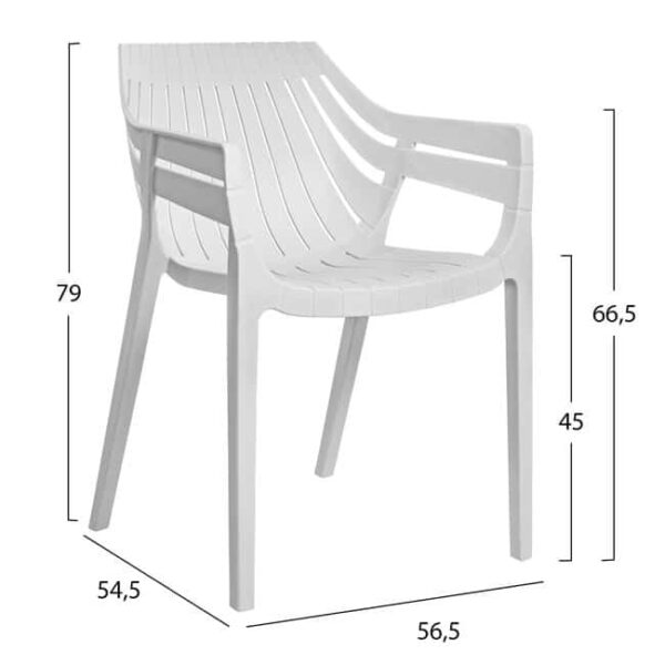 ΠΟΛΥΘΡΟΝΑ ΠΟΛΥΠΡΟΠΥΛΕΝΙΟΥ CHELLA HM8116.02 ΛΕΥΚΗ 56,5x54,5x79 cm - Image 2