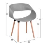 ΠΟΛΥΘΡΟΝΑ ΠΟΛΥΠΡΟΠΥΛΕΝΙΟΥ MAGGIE HM8600.10 ΣΕ ΓΚΡΙ ΧΡΩΜΑ 59x53x80Υ εκ. - Image 2