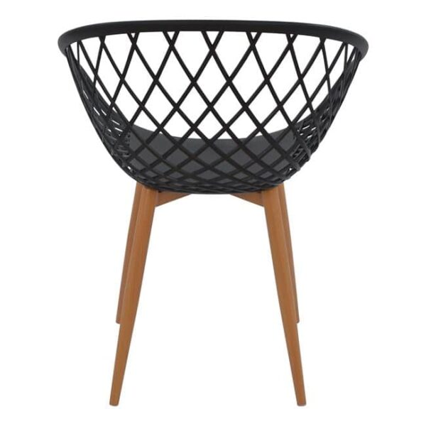 ΠΟΛΥΘΡΟΝΑ ΠΟΛΥΠΡΟΠΥΛΕΝΙΟΥ ΜΑΥΡΗ ΜΕ ΜΕΤΑΛΛΙΚΑ ΠΟΔΙΑ ΑΠΟΜΙΜΗΣΗ ΞΥΛΟΥ ARIADNE HM8001.02 62,5x56x80 εκ. - Image 6