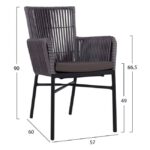 ΣΕΤ 5 ΤΜΧ ΑΛΟΥΜΙΝΙΟΥ ΜΕ ΤΡΑΠΕΖΙ 140Χ80Χ75,5Υ HM10517 - Image 3