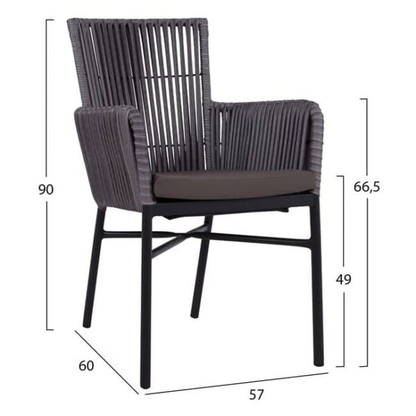 ΣΕΤ 5 ΤΜΧ ΑΛΟΥΜΙΝΙΟΥ ΜΕ ΤΡΑΠΕΖΙ 140Χ80Χ75,5Υ HM10517 - Image 3