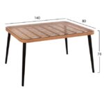 ΣΕΤ 5ΤΜΧ ALLEGRA WICKER ΜΕ ΤΡΑΠΕΖΙ 140X80Χ78Υ ΜΠΕΖ & ΜΑΥΡΟ ΧΡΩΜΑ HM10490 - Image 2