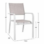 ΣΕΤ 5ΤΜΧ ΜΕ ΤΡΑΠΕΖΙ 120Χ80Χ75,5Υ & ΠΟΛΥΘΡΟΝΕΣ ΑΛΟΥΜΙΝΙΟΥ ΣΕ ΛΕΥΚΟ ΧΡΩΜΑ HM10523 - Image 3