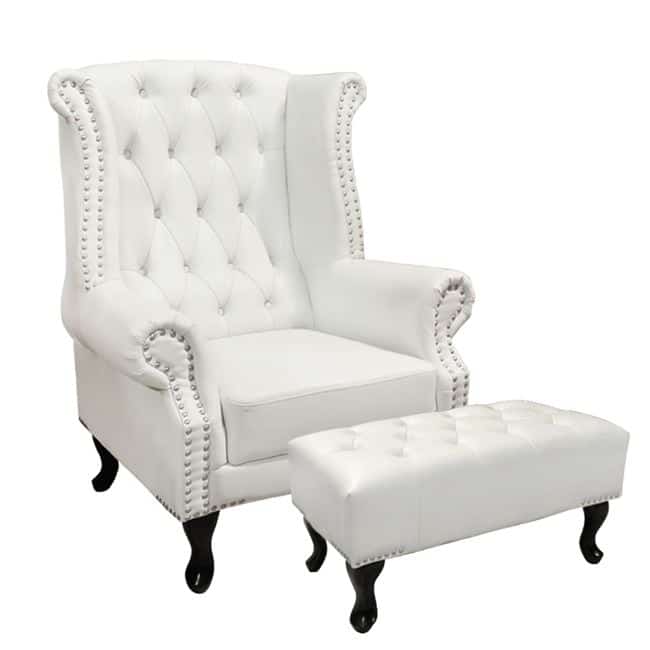 HM0053.02+HM226.02 ΣΕΤ ΠΟΛΥΘΡΟΝΑ ΜΠΕΡΖΕΡΑ POLINA ΜΕ ΥΠΟΠΟΔΙΟ EMMA ΛΕΥΚΟ ΜΑΤ - Image 1