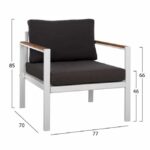 ΣΕΤ ΣΑΛΟΝΙ ΑΛΟΥΜΙΝΙΟΥ ΜΕ POLYWOOD ΕΞΩΤΕΡΙΚΟΥ ΧΩΡΟΥ 4ΤΜΧ LIFE ΛΕΥΚΟ-ΓΚΡΙ HM5089.11 - Image 3