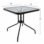 ΣΕΤ ΤΡΑΠΕΖΑΡΙΑ 3ΤΜΧ ΚΑΡΕΚΛΕΣ  ΚΑΙ ΤΡΑΠΕΖΙ 70Χ70 HM5185.02 - Image 2